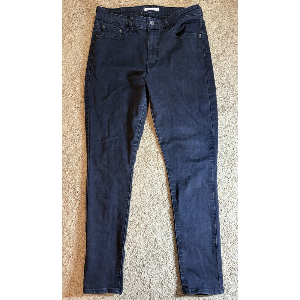 Levis Jeans Women 32 721 High Rise Skinny Black Stretch Slimming Preppy Boho